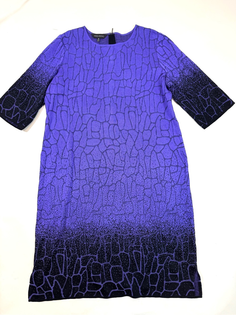 Ming Wang Crackle Ombre Shift Dress